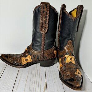 Old Gringo Hand Tooled Wyoming Floral Cowboy Cowgirl Western Boots size 7 1/2 B